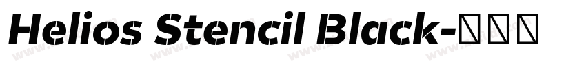 Helios Stencil Black字体转换